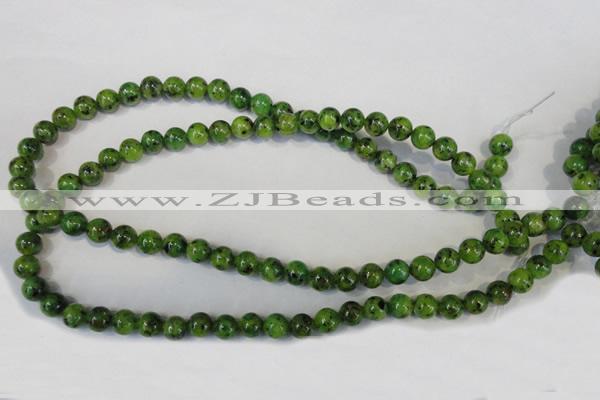 CLJ220 15.5 inches 8mm round dyed sesame jasper beads wholesale