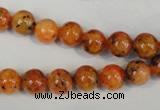 CLJ221 15.5 inches 8mm round dyed sesame jasper beads wholesale