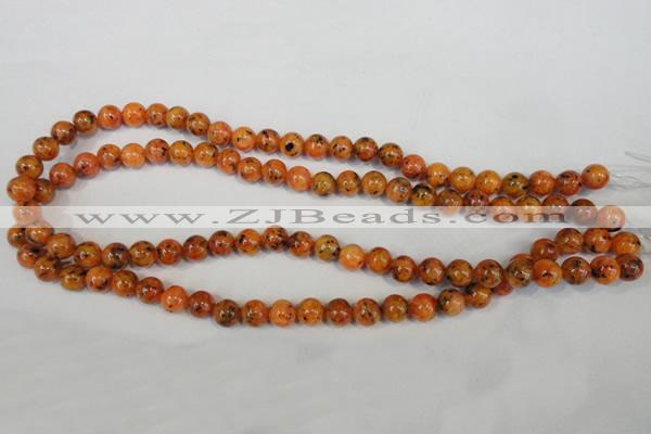 CLJ221 15.5 inches 8mm round dyed sesame jasper beads wholesale