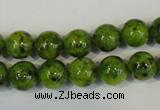 CLJ230 15.5 inches 10mm round dyed sesame jasper beads wholesale