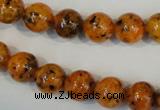 CLJ231 15.5 inches 10mm round dyed sesame jasper beads wholesale
