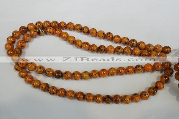 CLJ231 15.5 inches 10mm round dyed sesame jasper beads wholesale