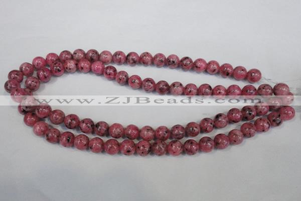 CLJ232 15.5 inches 10mm round dyed sesame jasper beads wholesale