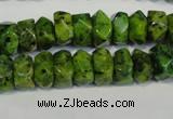 CLJ245 15.5 inches 6*11mm faceted nuggets dyed sesame jasper beads
