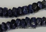 CLJ249 15.5 inches 6*11mm faceted nuggets dyed sesame jasper beads