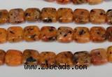 CLJ252 15.5 inches 8*8mm square dyed sesame jasper beads wholesale