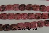 CLJ253 15.5 inches 8*8mm square dyed sesame jasper beads wholesale