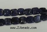 CLJ255 15.5 inches 8*8mm square dyed sesame jasper beads wholesale