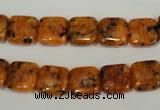 CLJ261 15.5 inches 10*10mm square dyed sesame jasper beads wholesale