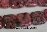 CLJ272 15.5 inches 16*16mm square dyed sesame jasper beads wholesale