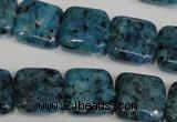 CLJ275 15.5 inches 16*16mm square dyed sesame jasper beads wholesale