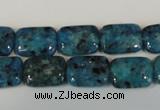 CLJ285 15.5 inches 10*14mm rectangle dyed sesame jasper beads wholesale