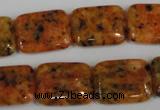 CLJ291 15.5 inches 15*20mm rectangle dyed sesame jasper beads wholesale