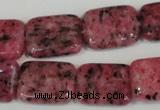 CLJ292 15.5 inches 15*20mm rectangle dyed sesame jasper beads wholesale