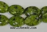 CLJ321 15.5 inches 13*18mm oval dyed sesame jasper beads wholesale