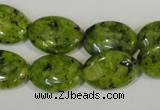CLJ321 15.5 inches 13*18mm oval dyed sesame jasper beads wholesale