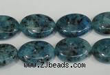 CLJ326 15.5 inches 13*18mm oval dyed sesame jasper beads wholesale