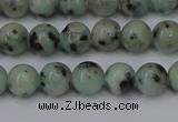 CLJ401 15.5 inches 6mm round sesame jasper beads wholesale