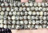 CLJ502 15.5 inches 4mm,6mm,8mm,10mm & 12mm round sesame jasper beads