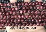 CLJ510 15.5 inches 4mm,6mm,8mm,10mm & 12mm round sesame jasper beads