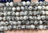 CLJ551 15.5 inches 6mm,8mm,10mm & 12mm faceted round sesame jasper beads