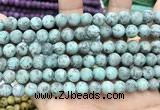 CLJ591 15 inches 8mm round matte sesame jasper beads