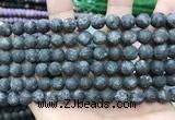 CLJ598 15 inches 8mm round matte sesame jasper beads