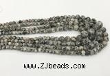 CLJ610 6mm - 14mm round sesame jasper graduated beads