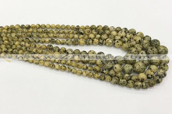 CLJ611 6mm - 14mm round sesame jasper graduated beads