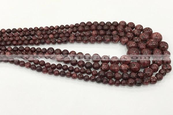 CLJ615 6mm - 14mm round sesame jasper graduated beads
