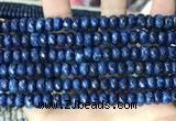 CLJ621 15 inches 5*8mm faceted round sesame jasper beads