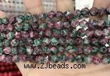 CLJ627 15 inches 8mm faceted nuggets sesame jasper beads