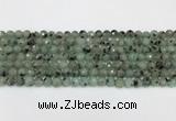 CLJ640 15.5 inches 6mm faceted round sesame jasper beads wholesale