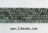 CLJ641 15.5 inches 8mm faceted round sesame jasper beads wholesale