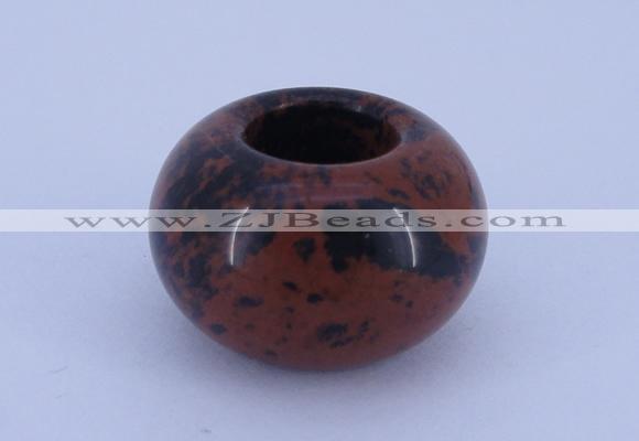 CLO07 19*30mm rondelle loose mahogany obsidian gemstone beads wholesale