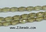 CLQ09 15.5 inches 8*16mm faceted rice natural lemon quartz beads