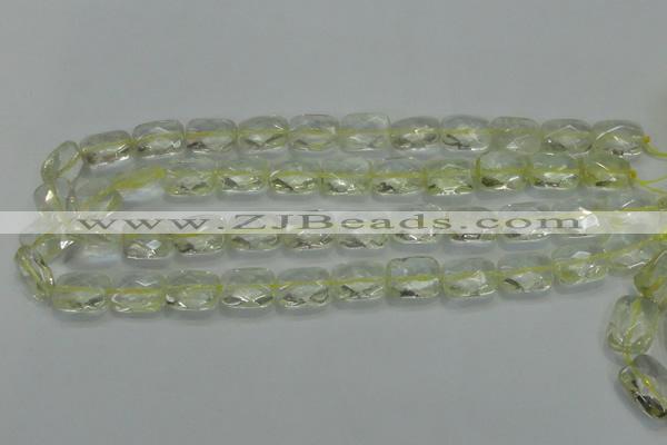 CLQ101 15 inches 13*18mm faceted rectangle natural lemon quartz beads