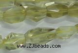 CLQ102 8*12mm - 12*22mm faceted nuggets natural lemon quartz beads