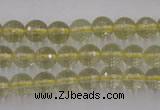 CLQ162 15.5 inches 8mm faceted round natural lemon quartz beads