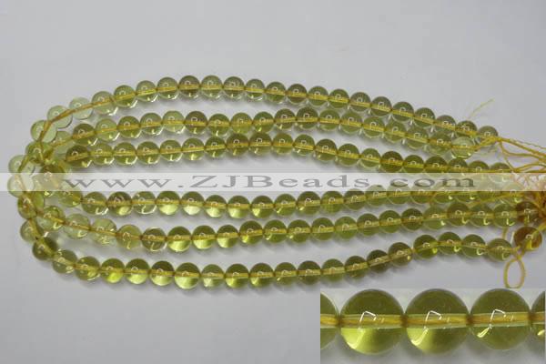 CLQ202 15.5 inches 8mm round natural lemon quartz beads wholesale