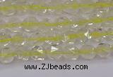 CLQ311 15.5 inches 6mm faceted nuggets lemon quartz beads