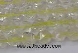 CLQ312 15.5 inches 8mm faceted nuggets lemon quartz beads