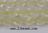 CLQ313 15.5 inches 10mm faceted nuggets lemon quartz beads