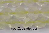 CLQ314 15.5 inches 12mm faceted nuggets lemon quartz beads