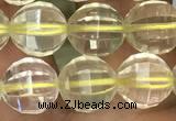 CLQ322 15.5 inches 8mm faceted round natural lemon quartz beads