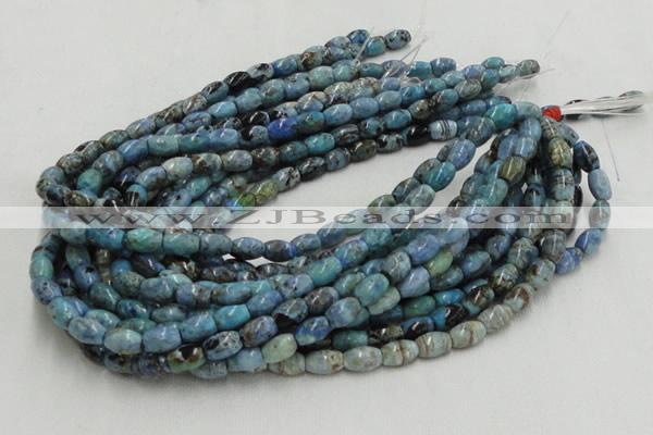 CLR07 16 inches 8*12mm rice larimar gemstone beads wholesale