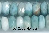 CLR112 15.5 inches 4*7mm faceted rondelle natural larimar beads