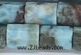 CLR123 15.5 inches 8*12mm faceted tube larimar gemstone beads