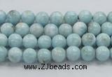 CLR15 15.5 inches 6mm round grade A natural larimar gemstone beads