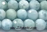 CLR154 15 inches 7mm faceted round larimar gemstone beads